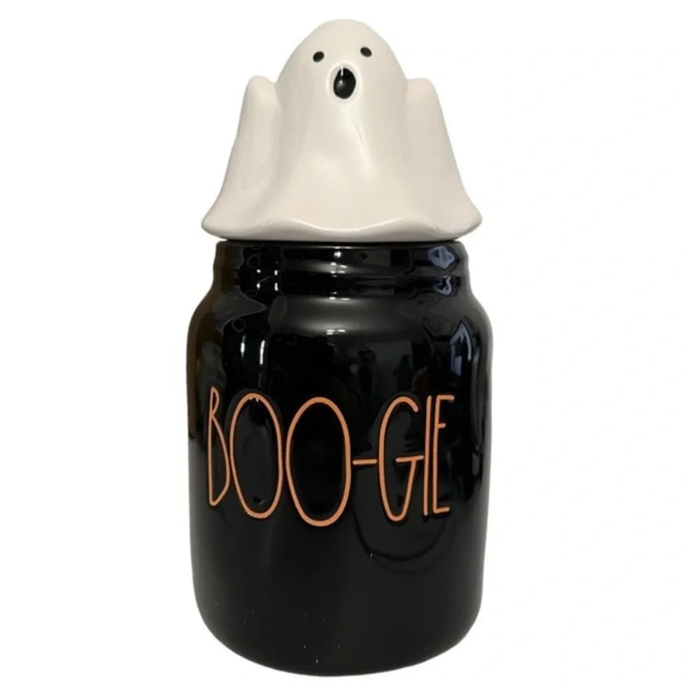 Rae Dunn BOO-GIE Figural Ghost Canister